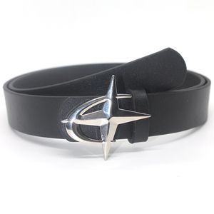 Kobiety Y2K Star Belt Vintage Gothic Design Metal punk snap klamra klamra pu mody dżinsowe dżinsy