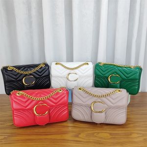 10a yüksek kaliteli tasarımcı çanta marmont zincir omuz çantaları moda kadın 446744 klasik lüks çantalar deri ziyafet siyah messenger sweetheart crossbody cüzdan