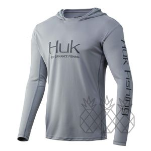 Otros artículos deportivos Camisas de pesca HUK Ropa de pesca personalizada Chaqueta de pesca de manga larga Camiseta de pesca Protección UV 50 Hombres Ropa de pesca de verano 230905