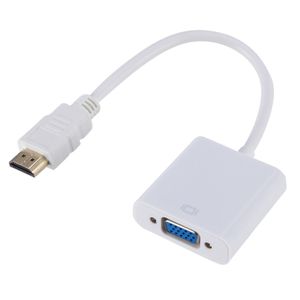 HD 1080P Dijital ila Analog Dönüştürücü Kablosu 0.2M HDMI ile PS4 PC Dizüstü TV Kutusu için Projektör Ekran Üyesi için VGA adaptörü ile uyumlu