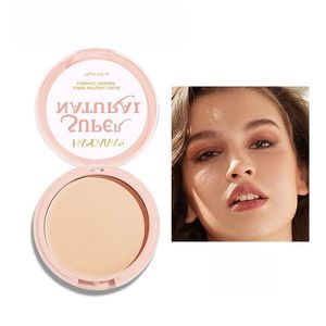 Face Powder For Dark Skin Pressed Oil Control Natural Foundation Makeup Setting Powder 8Colors Smooth Finish Concealer