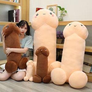 Truque pênis brinquedo de pelúcia simulação menino pau plushie pênis da vida real pelúcia abraço travesseiro recheado sexy presentes interessantes para namorada livre ups