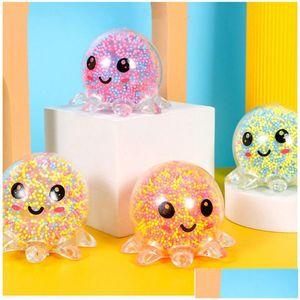 Игрушка для декомпрессии Непоседа Светящийся свет Кальмар Vent Ball Squeeze Doll Toys Bubble Octopus Детский подарок на день рождения 61 Drop Delivery Gif Dhhyg
