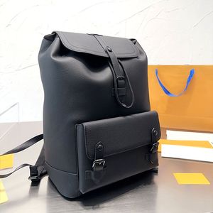 Stylish original single quality leather canvas cut style all-in-one lacquered cowhide cotton canvas lined backpack 30X40