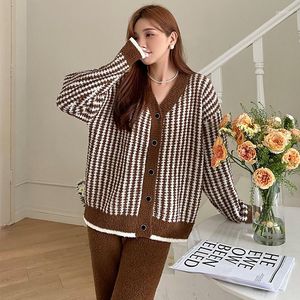 Women's Sleep Lounge Women's Sleepwear Winter 2 Pieces Set Pyjamas Loungewear Elegant Flanell High-End Feather Yarn Nighty Suit House Clothes