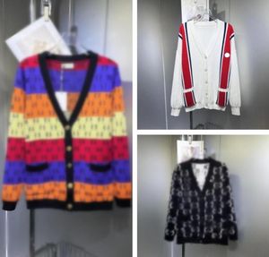Kvinnors tröjor V-ringning Pullover Button Up Knit Casual Sticked Designer Topps Female Jacket