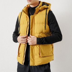 Mens Vests Cotton Vest Jacket Men Winter Sleeveless Jackets Clothing Thicken Warm Coat Big Pockets Waistcoat Plus Size 8XL