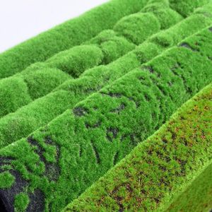 装飾的な花100cm人工芝の石の植物壁偽の緑の植物永遠の苔の芝生の風景窓飾り草