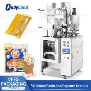 Candyland VFFS Packaging Machine Vertical Form Fill SEAL Popcorn Partion Packs Oil Salt Kit Packing Equipment Cup Filling ZS-FS01