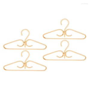 Hangers 4Pcs Rattan Clothes Hanger Natural Hand-Woven 3 Hook For Home Wardrobe Clothing Store Decor 40X20cm