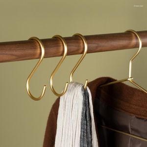 Hooks 5st Gold S-Shape Clothes Hanger Aluminium Alloy Hangers Handbag Hanging Scarf Holder Storage Organizer Coat Rack