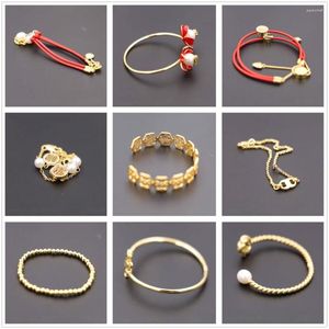 ربط الأساور Tory Brand Barkles Handmade Gold Pulsera Mujer