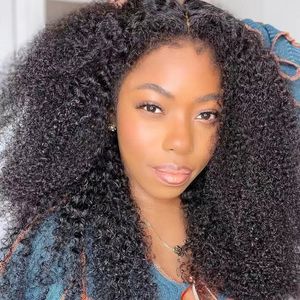 4C Edge Peruka, krawędzie 4C koronka 4c Kinky Curly HD koronkowa peruka z przodu Virgin Human Hair wstępnie wyrzucona dla kobiet naturalna gęstość