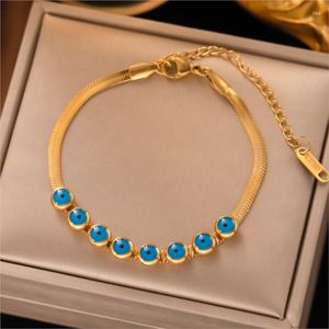 Braccialetti a maglie ANENJERY acciaio inossidabile 316L otto occhi per le donne Commercio all'ingrosso di gioielli creativi con bracciale di moda di lusso