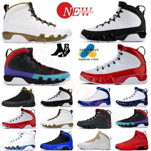 9 9s Jumpman Scarpe da basket Fire Red Uomo unc Chile rosso Multi Olive University Gold Blue Barons Particle Grey Bred Patent Space Jam Scarpe da ginnastica in carbone scuro Scarpe da ginnastica