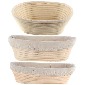 Baking Moulds Oval Dough Banneton Brotform Dougn Rattan Bread Proofing Baskets Rattan Wicker Fermentation Sourdough Basket 18 Sizes 230906