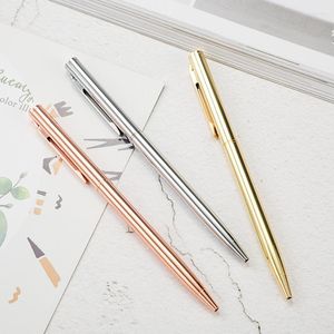 5st Gold Metal Ballpoint Pen Rose Custom Logo Advertising Bokstäver Graverade namn Skolkontor