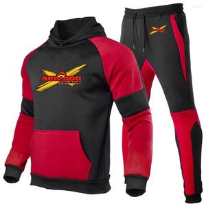 Tute da uomo 2023 Primavera Autunno Sea Doo Seadoo Moto Logo Stampa Moda di alta qualità Felpe con cappuccio Comodo pantalone sportivo Patchwork