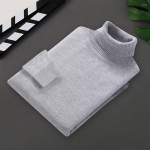 Men's Sweaters Solid Sweater Skin-fitting Flattering Fit High Lapel Versatile Windproof All-match For Layering Bottoming