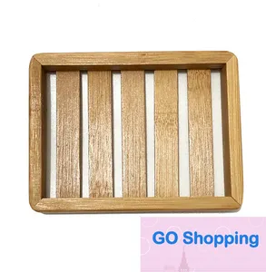 Quatily Creative Simple Natural Bamboo Hand Soap Dish Wholesale