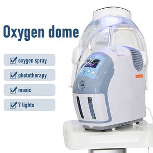 LED PDT Oxygen Facial Machine Whitening Oxygen Facial Dome Jet Peel Therapy Oxgen And Led Dome For Exfoliate Oxygen Nourish Led Lights Facial Mask