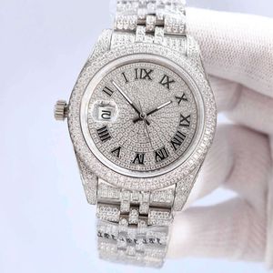 SSV3 04Z8 Wristwatch Diamond Watch Mens Automatic Mechanical Watch 41mm With Diamond-studded Steel Fashion Busins Wristwatch Bracelet Waterproof Mo