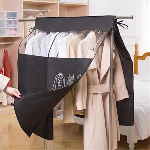 Storage Boxes Clothes Hanging Dust Cover Transparent Dress Garment Organizer Waterproof Wardrobe