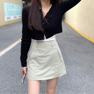 Röcke Sommer Frauen 2023 Harajuku Stil Koreanische Mode Freunde Persönlichkeit Vintage Süße Hohe Taille A-linie Schwarz Rock Frauen