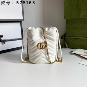 Marmont Mini Bucket Bag Bag Designer Crossbody Bag Bag Bagcs Handbags Luxury Women White Counter Leather Counter Bag