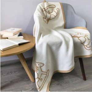 Coperte di design di lusso con motivo pony per neonati, coperta in scialle di cotone di alta qualità, dimensioni 100 * 100 cm, Creatività Natale g Ctcq
