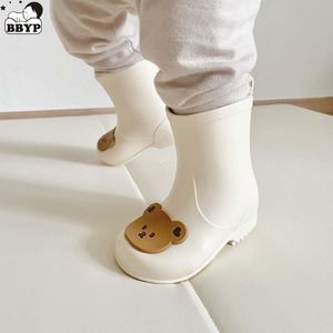 Buty Kids Cartton Bear Bunny Gumowe buty deszczowe Dziewczyny Chłopcy Kostka deszczowa Wodoodporne buty okrągłe palce wodne buty 230905