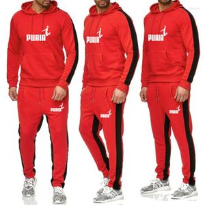 Herrespårskläder Klädmodespår passar sportkläder jogging damer huva träning set kläder hoodies sweatpants svett