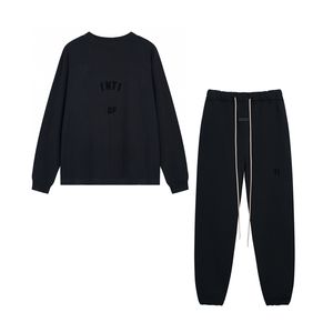 High Performance Men's Tracksuit Set with Long Sleeve Tee and Fleece Pants Trendy Turtle Neck T Shirt Joggers Trousers Unisex Wear 23fw Sep 6