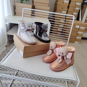 Småbarnstövlar Baby Australien Uggglies Boots Ultra Mini Boot Kids Designer skor pojkar flickor sko barn svart bruna rosa barn ungdom spädbarn stövlar f3nd#