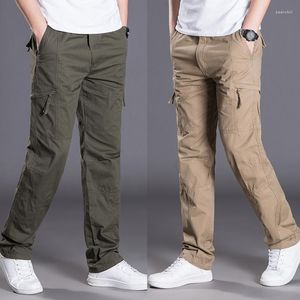 Pantalon Cargo pour hommes, pantalon de travail décontracté, poche zippée, salopette en coton de haute qualité, pour course en plein air, randonnée en montagne, vêtements pour hommes Y2k