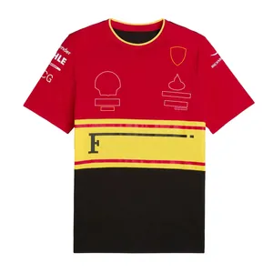 メンズTシャツ2023新しいF1フォーミュラワンレーシングチームメンズショートスリーブTシャツファンGJ2Sのカスタムワークウェア