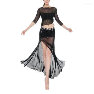 Stage Wear Adult Belly Dance Costume Lady Women Oriental Bellydance Skirt Performance Set Top Dress Bellydancing