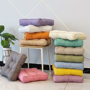 Cushion/Decorative Pillow Simple Fashion Thickened Solid Color Square Tatami Mattress Office Chair Seat Cushion Rocking Throw Pillows Home Decor 230905