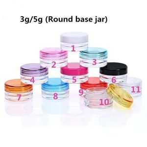 Förpackningsflaskor grossist 3g 5g plastbehållare burk box transparent flask tom kosmetisk grädde burkar l 5 ml container droppe leverera otvob