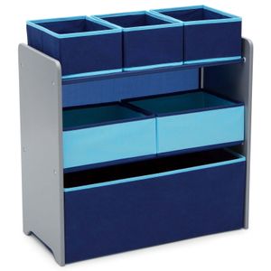 Lagringshållare rack Delta Children 6 Bin Design och lagra leksaksorganisatör Gray Blue 230906