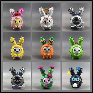 Blind box Genuine Bulk Q Version Cute And Cute Cartoon Trend Play Blind Box Doll Cactus Rabbit Baby Handmade Ornaments 230905