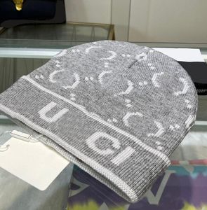 Beanie Caps GU CCI Vinter varm ull stickad Beanie Designer Fashionabla Bonnet Märkebrev broderier Hattar Skull Caps Mens Womens H254