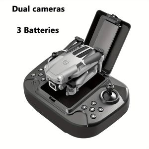 3st Batterier Airplane Mini Drone Intelligent Hinder Undvikande HD Dual WiFi Fast höjd Fyra Axis Aerial Camera Folding Remote Control Barn Toys