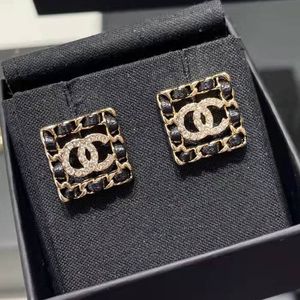 Fashion Luxury Brand Double Letters Earrings Ear Studs Gold Tone Earring For Women Wedding Party Jewelry Gift