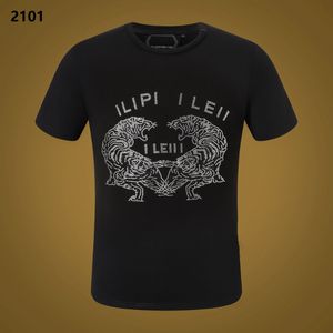 NEW STYLE Phillip Plain Men T Shirts Designer PP Skull Diamond T Shirt Short Sleeve Dollar Brown Bear Brand Tee High Quality Skulls T Shirt Tops PP2101