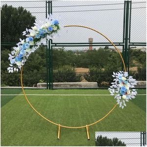 Party Decoration 2.5M Big Circle Wedding Birthday Arch Background Wrought Props Single Flower Door Rack Balloon Drop Delivery Home G Dh8Pt