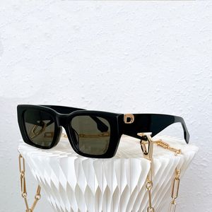 High quality designer metal Chain Sunglasses men and women full frame rectangular Resin Sunglasses Temperament Street Shot Sunglasses EB4336