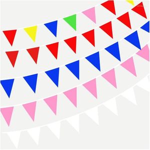 Dekoracja imprezy 13 styl 20 flagi różowy jedwabny tkanin Bunting Banner Garland osobowość urodziny