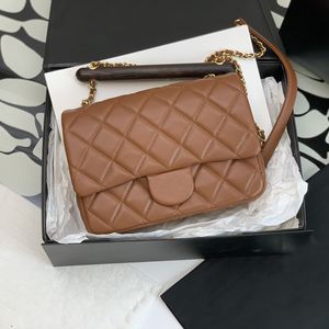 10A Hochwertige Designer-Flip-Tasche 21 cm Damen-Umhängetasche aus echtem Leder Umhängetasche Geldbörse mit Box C552
