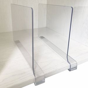 Storage Holders Racks 1PC Transparent Acrylic Clothing Divider Bag Shoes Book For 1 2 5cm Plank 230906